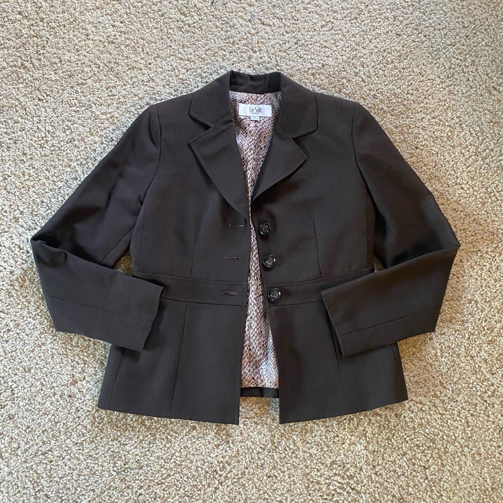 Vintage chocolate brown blazer